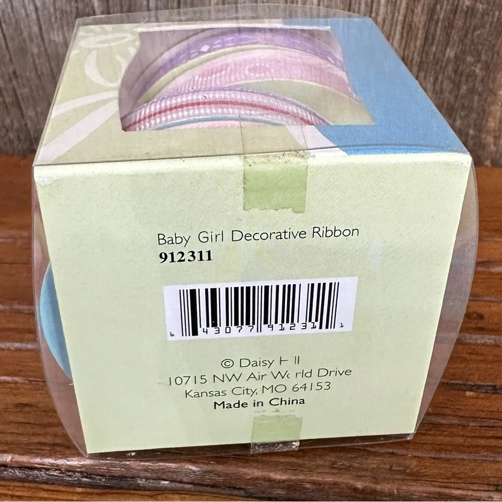 Daisy Hill Decorative Ribbon Baby Girl 912311 4 Yards Pink Purple